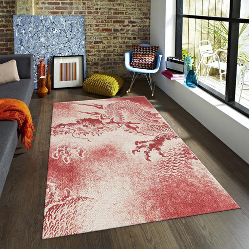 Asian Art Mat, Crimson Mythical Creature