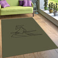 Geometric Swordsman Mat, Simple Line Drawing