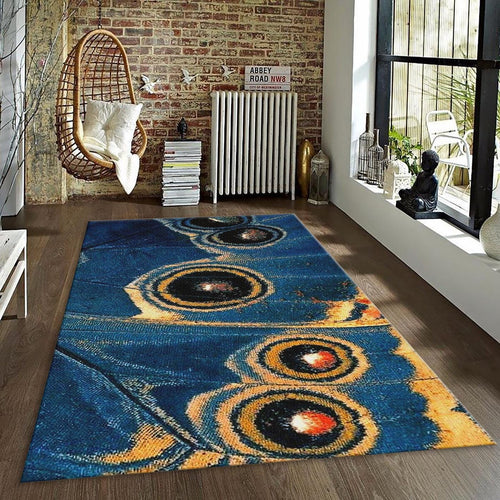 Blue Morpho Wing Mat, Detailed Nature Print