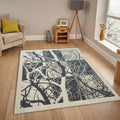 Negative Space Tree Carpet, Abstract Nature Art