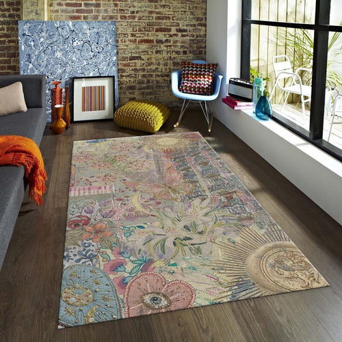 Sun and Moon Rug, Radiate Love Quote Art