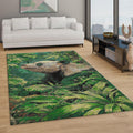 Panda Bear Rug, Lush Jungle Forest Art