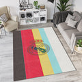 Artistic Real Madrid Stripe Rug Painterly Texture Soccer Fan Mat