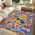 Real Madrid Pop Art Mosaic Rug Maximalist Geometric Colorful