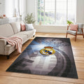 Real Madrid Crest Layered Rug Royal Crown Sleek Soccer Fan Mat