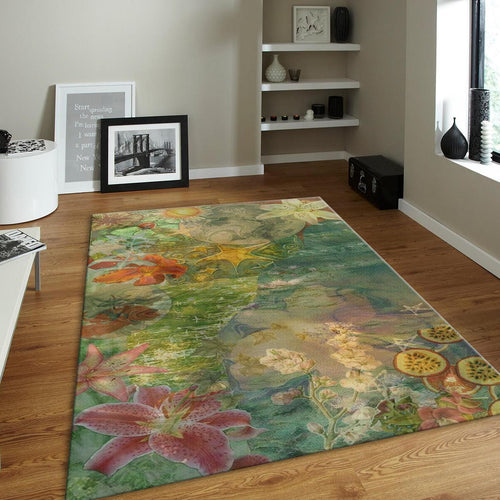Ethereal Nature Carpet, Lily Flower and Stars