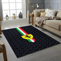 Ferrari Italian Flag Tricolore Rug Honeycomb Mesh Prancing Horse
