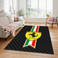 Ferrari Carbon Fiber Rug Italian Flag Tricolore Prancing Horse