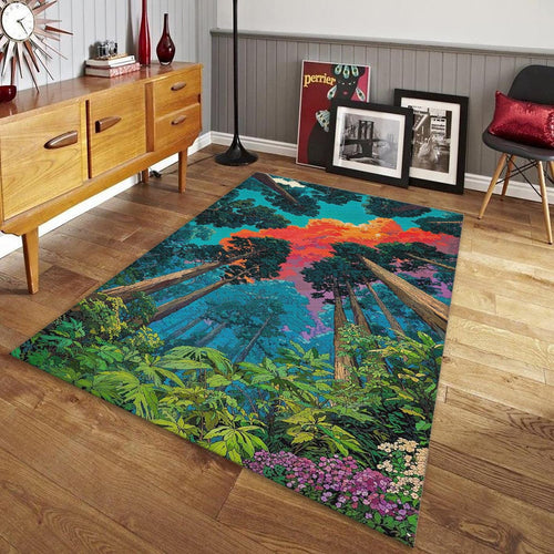 Enchanted Forest Rug, Whimsical Nature Decor