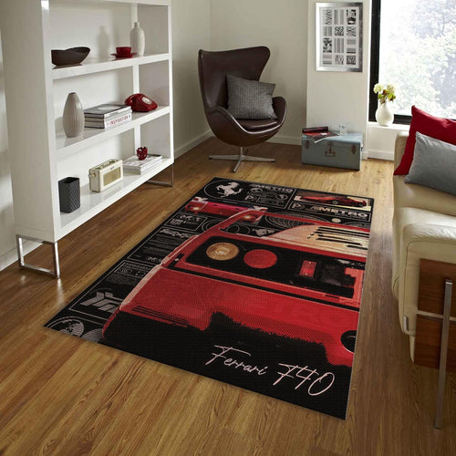 Ferrari F40 Rug, Retro Supercar Decor