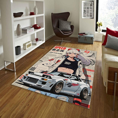 JDM Culture Rug, Nissan Skyline GT-R Art
