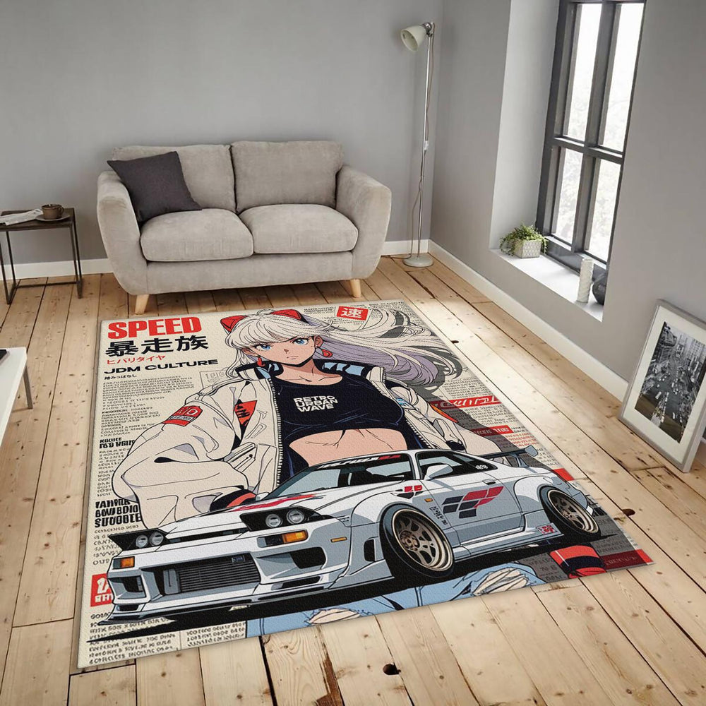 JDM Culture Rug, Nissan Skyline GT-R Art
