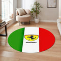 Ferrari F1 Rug, Ferrari Logo Round Rug