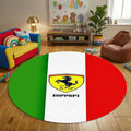 Ferrari F1 Rug, Ferrari Logo Round Rug
