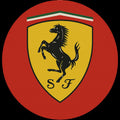 Ferrari F1 Rug, Ferrari Logo Round Rug