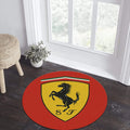 Ferrari F1 Rug, Ferrari Logo Round Rug