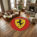 Ferrari F1 Rug, Ferrari Logo Round Rug