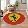 Ferrari F1 Rug, Ferrari Logo Round Rug