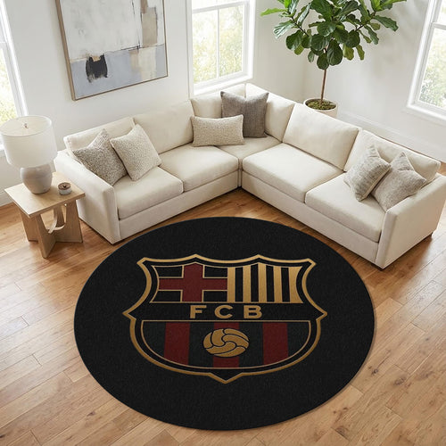 Barcelona Round Rug, Barça Fan Circle Carpet