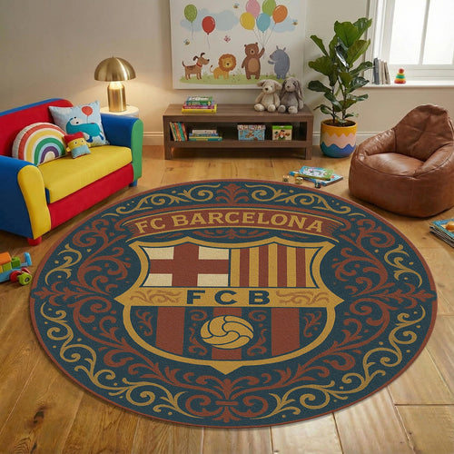 FC Barcelona Rug, Barcelona Fc Round Rug