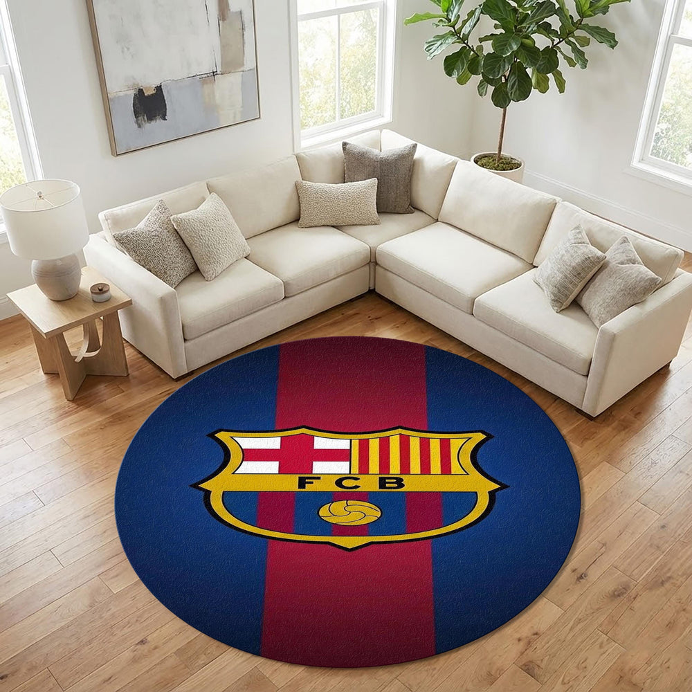 FC Barcelona Rug, Barcelona Fc Round Rug