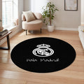Real Madrid Round Rug, Football Fan Circle Carpet