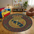 Real Madrid Round Rug, Football Fan Circle Carpet