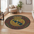 Real Madrid Round Rug, Football Fan Circle Carpet