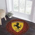 Ferrari F1 Rug, Ferrari Logo Round Rug