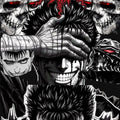 Berserk Rug Dark Fantasy Gothic Manga Fan Mat High Contrast Red