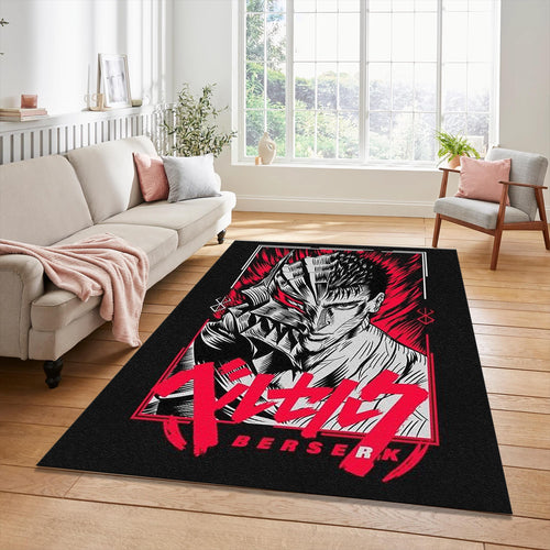Berserk Rug Dark Fantasy Gothic Manga Fan Mat Gamer Room Decor