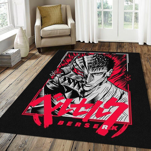 Berserk Rug Dark Fantasy Gothic Manga Fan Mat Gamer Room Decor