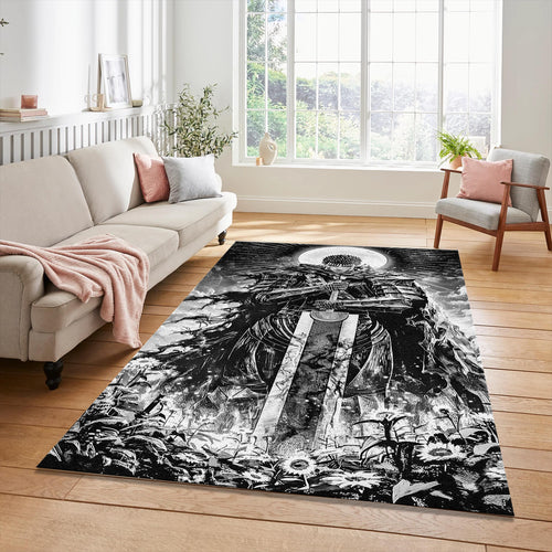 Berserk Rug Dark Fantasy Gothic Manga Fan Mat Gamer Room Decor