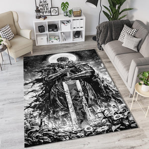 Berserk Rug Dark Fantasy Gothic Manga Fan Mat Gamer Room Decor