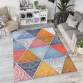 Colorful Mandala Triangle Mosaic Rug