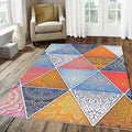 Colorful Mandala Triangle Mosaic Rug
