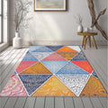 Colorful Mandala Triangle Mosaic Rug