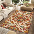 Ornate Mandala Medallion Rug Traditional Oriental Floral