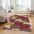 Stylized Wood Slice Rug Tree Ring Log Pile Rustic Cabin Decor