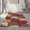 Stylized Wood Slice Rug Tree Ring Log Pile Rustic Cabin Decor
