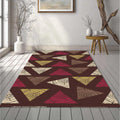 Geometric Wood Slice Triangle Rug Modern Rustic Tree Ring Pattern