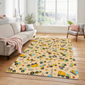 Cute Construction Vehicle Pattern Rug