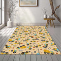 Cute Construction Vehicle Pattern Rug