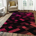 Neon Halftone Gradient Geometric Rug