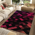 Neon Halftone Gradient Geometric Rug