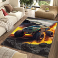 Realistic Monster Truck Off-Road Rug