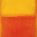 Rothko Style Color Field Rug Abstract Orange Art Mat Minimalist