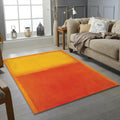 Rothko Style Color Field Rug Abstract Orange Art Mat Minimalist
