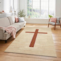Minimalist Christian Cross Runner Rug