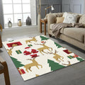 Minimalist Santa & Reindeer Christmas Rug